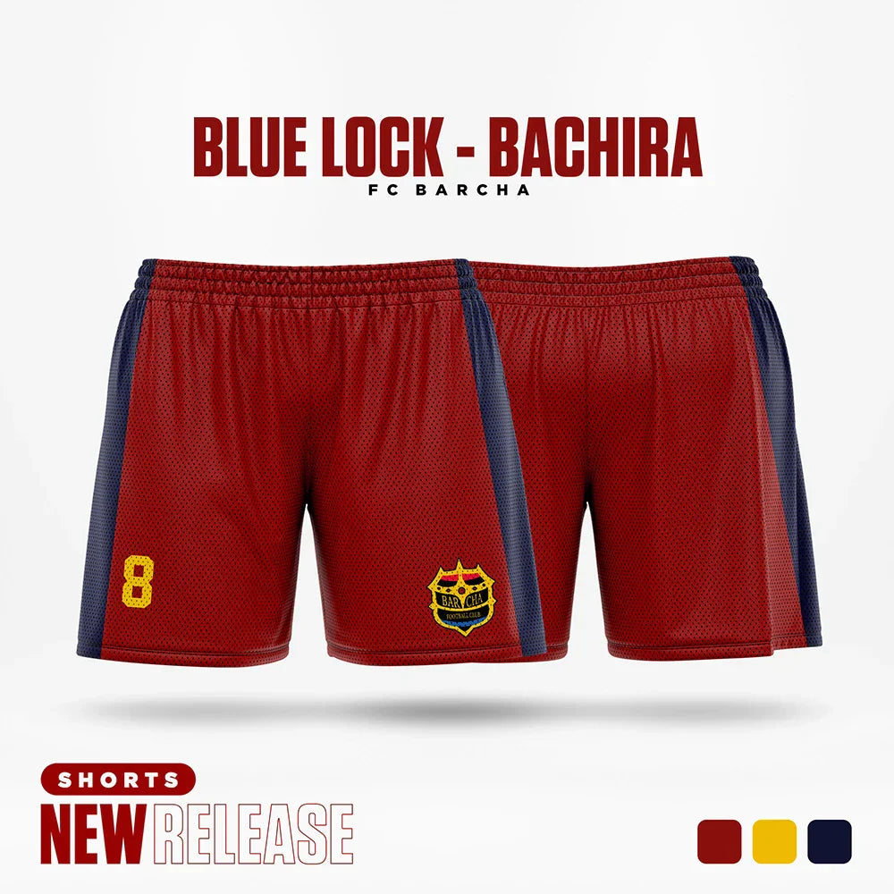 Blue Lock Shorts - FC Barcha Home Kit